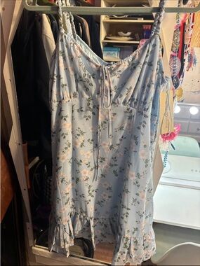 Jasmine Light Blue Floral Slip Dress